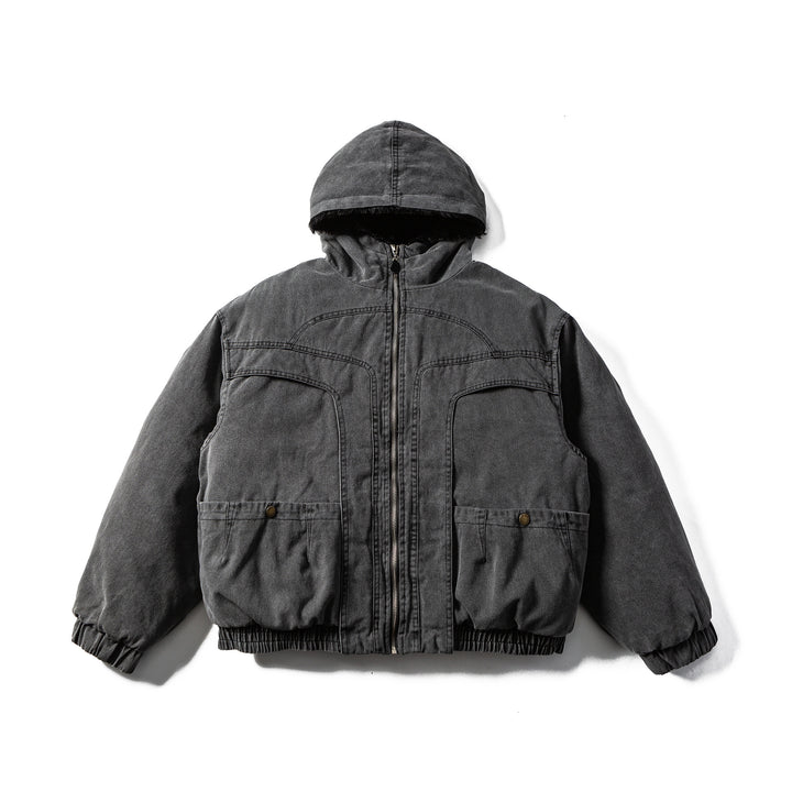Herren Robuste Kapuzen-Fieldjacke mit Teddyfutter und Utility-Taschen Echoarchiv