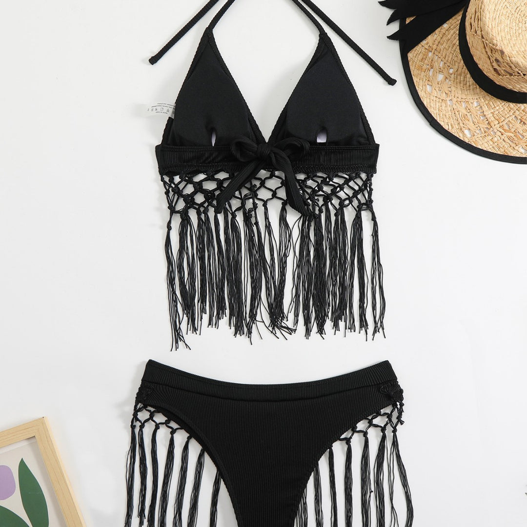 Damen Freizeitsommer-Bikini mit modischen Fransen Echo Archiv