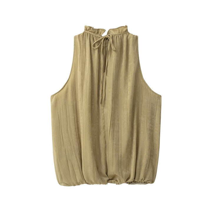 Damen Weite Crinkle-Hose mit Gummibund, Seitentaschen und Bindebündchen Echo Archiv