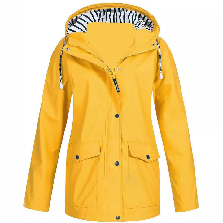 Damen nan wasserdichter Parka mit Kapuze, Kordelzug und aufgesetzten Taschen Echo Archiv