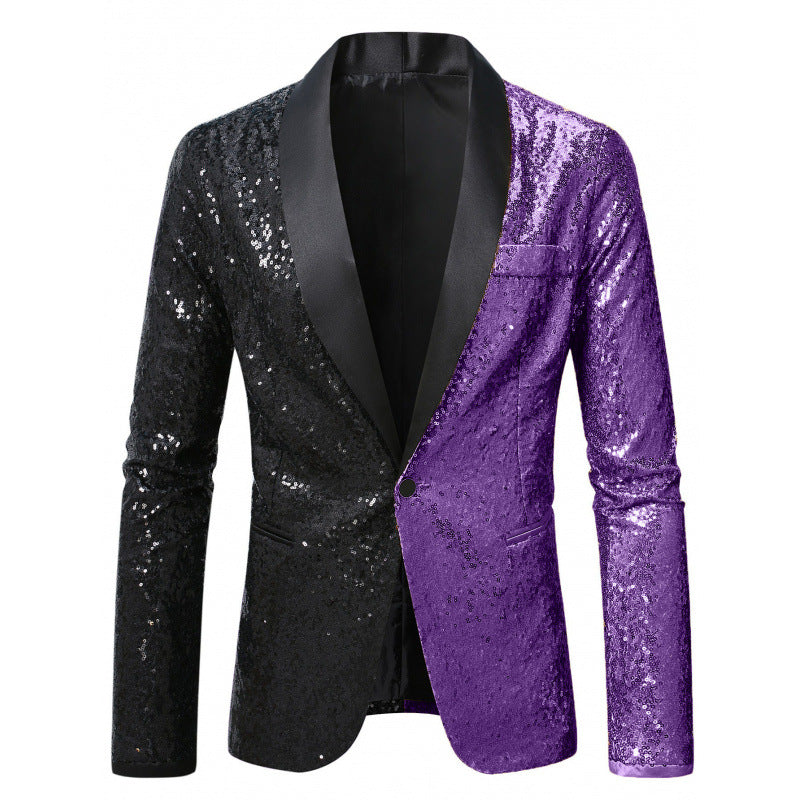 Herren Glamouröser Pailletten-Blazer Echoarchiv 1761379511