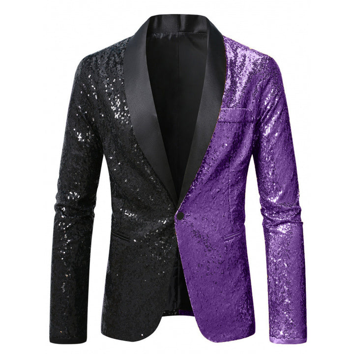 Herren Glamouröser Pailletten-Blazer Echoarchiv 1761379511