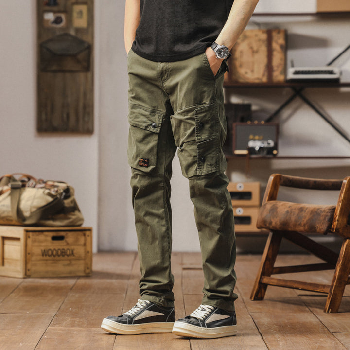 Herren robuste Cargo-Hose mit elastischem Bund und multifunktionalen Taschen Echoarchiv