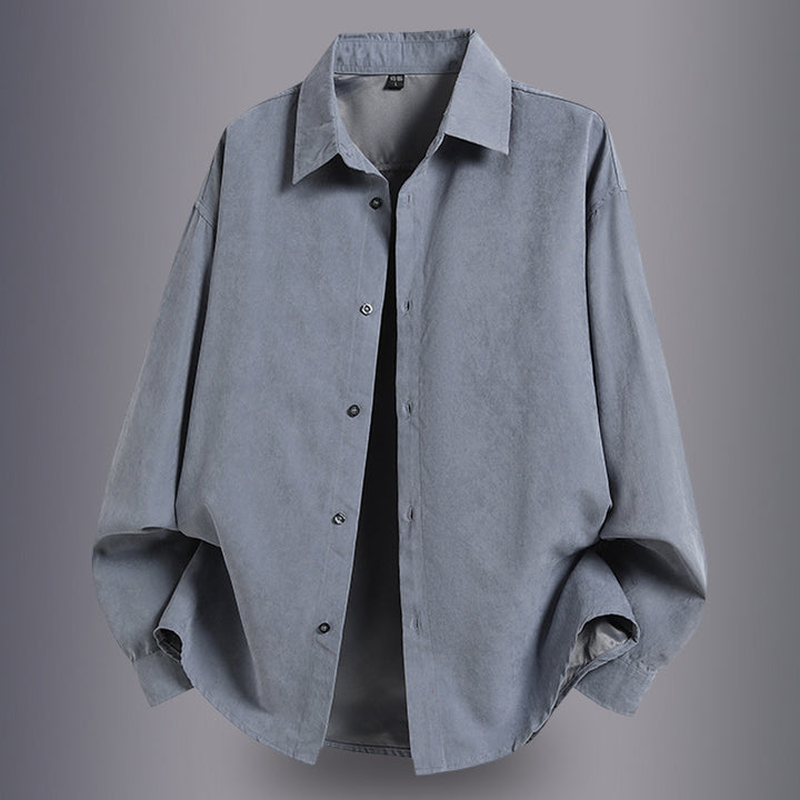 Herren Overshirt aus leichtem Baumwollmaterial mit komfortablem Schnitt Echoarchiv