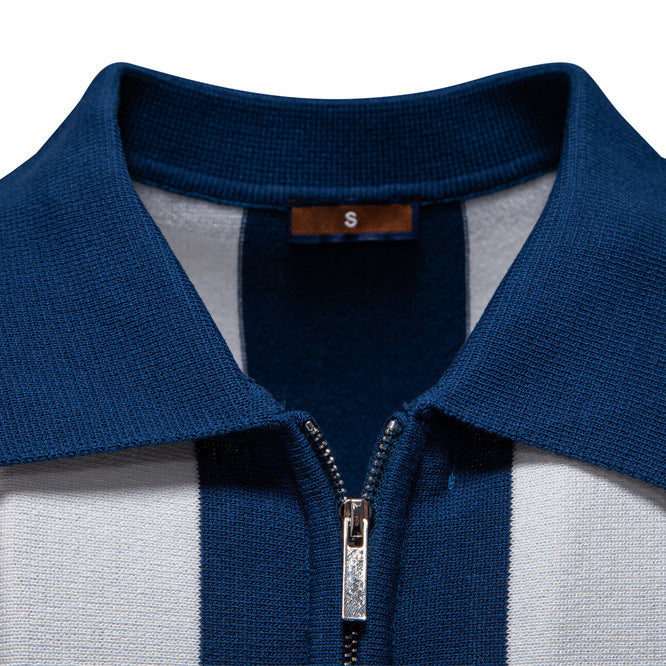 Herren Polo-Shirt mit modernem Streifenmuster und hochwertiger Baumwollmischung Echoarchiv