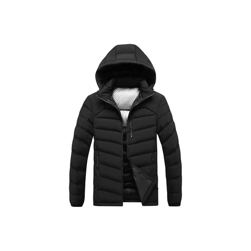 Herren Steppjacke mit Thermoisolierung, Kapuze und reflektierendem Innenfutter – Marzano