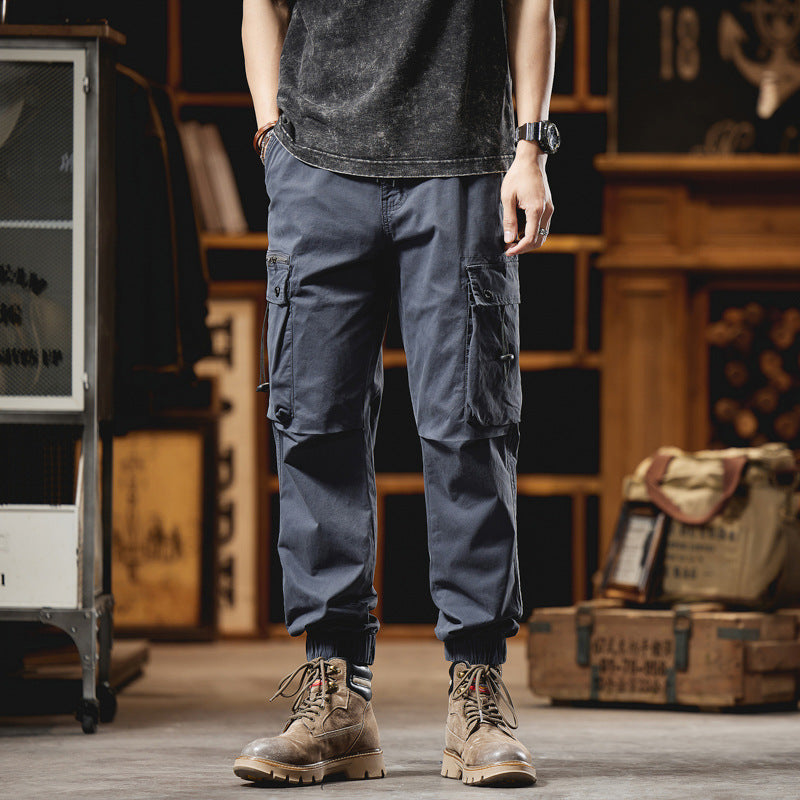 Herren Multifunktionale Canvas-Cargohose im Jogger-Cut mit elastischem Tunnelzugbund und Mehrfachtaschen Echo Archiv