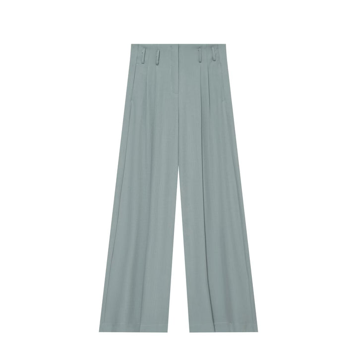Damen Weite Highwaist-Hose mit Bundfalten, Bügelfalte und Gürtelschlaufen Echo Archiv