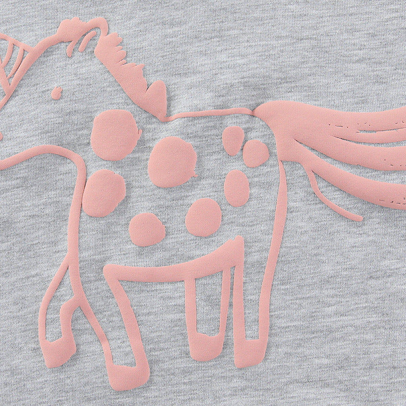 Mädchen Sweatshirt mit verspieltem Pferde-Design Echo Archiv