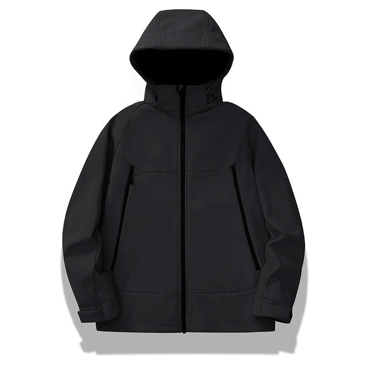 Herren Softshell-Outdoorjacke mit Kapuze wind- und wasserabweisend Echo Archiv
