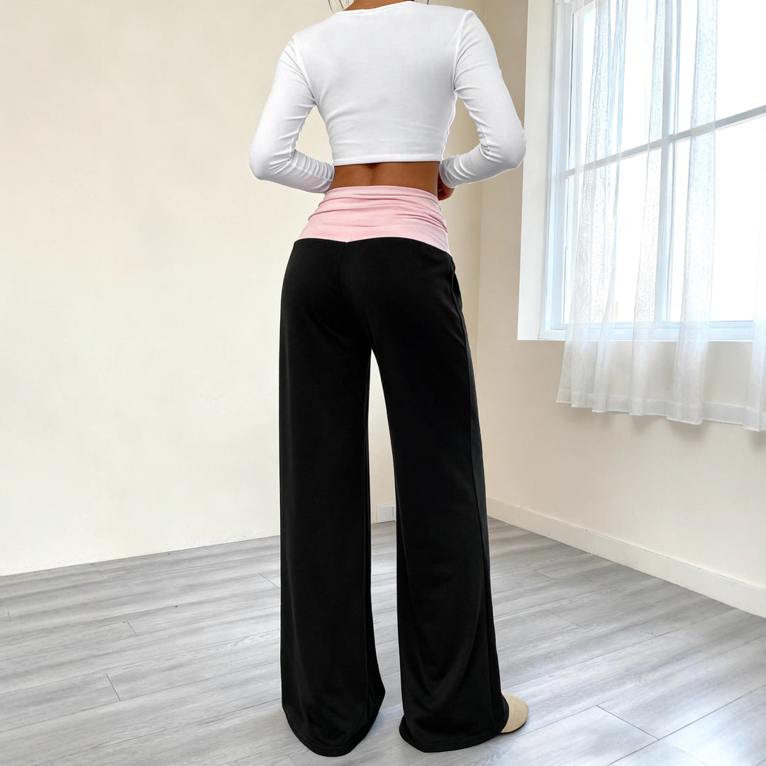 Damen Hochwertige Sporthose mit weitem Bein und Miditaille Echo Archiv