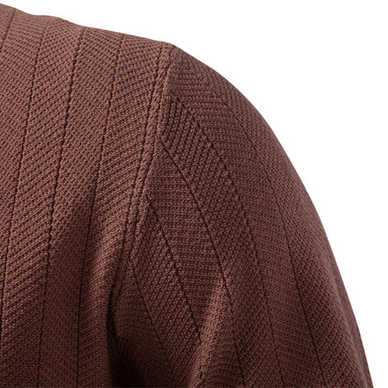 Herren nan Kurzarm Strickcardigan mit Reverskragen und feinem Strukturstrick Echo Archiv
