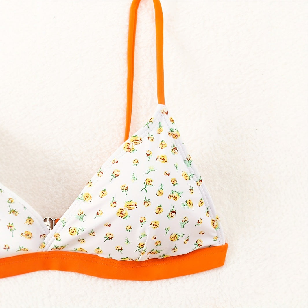 Damen Blumenmuster Bikini mit raffinierter Schnittführung Echo Archiv