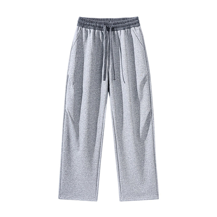 Herren Gerade geschnittene Lounge-Jogginghose mit elastischem Kordelbund & Seitentaschen Echoarchiv