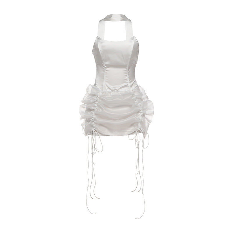 Damen Minikleid mit raffiniertem Drapierungsdesign und verstellbaren Trägern Echo Archiv