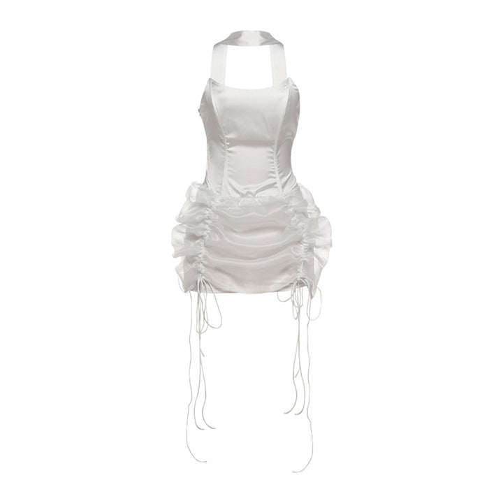 Damen Minikleid mit raffiniertem Drapierungsdesign und verstellbaren Trägern Echo Archiv