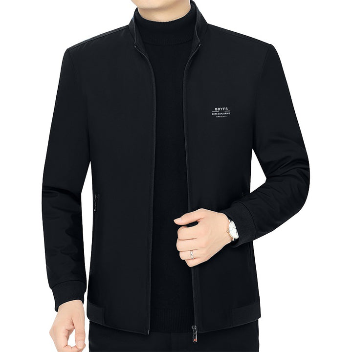 Herren Stehkragen-Übergangsjacke mit wärmendem Kunstfell-Innenfutter – Marzano