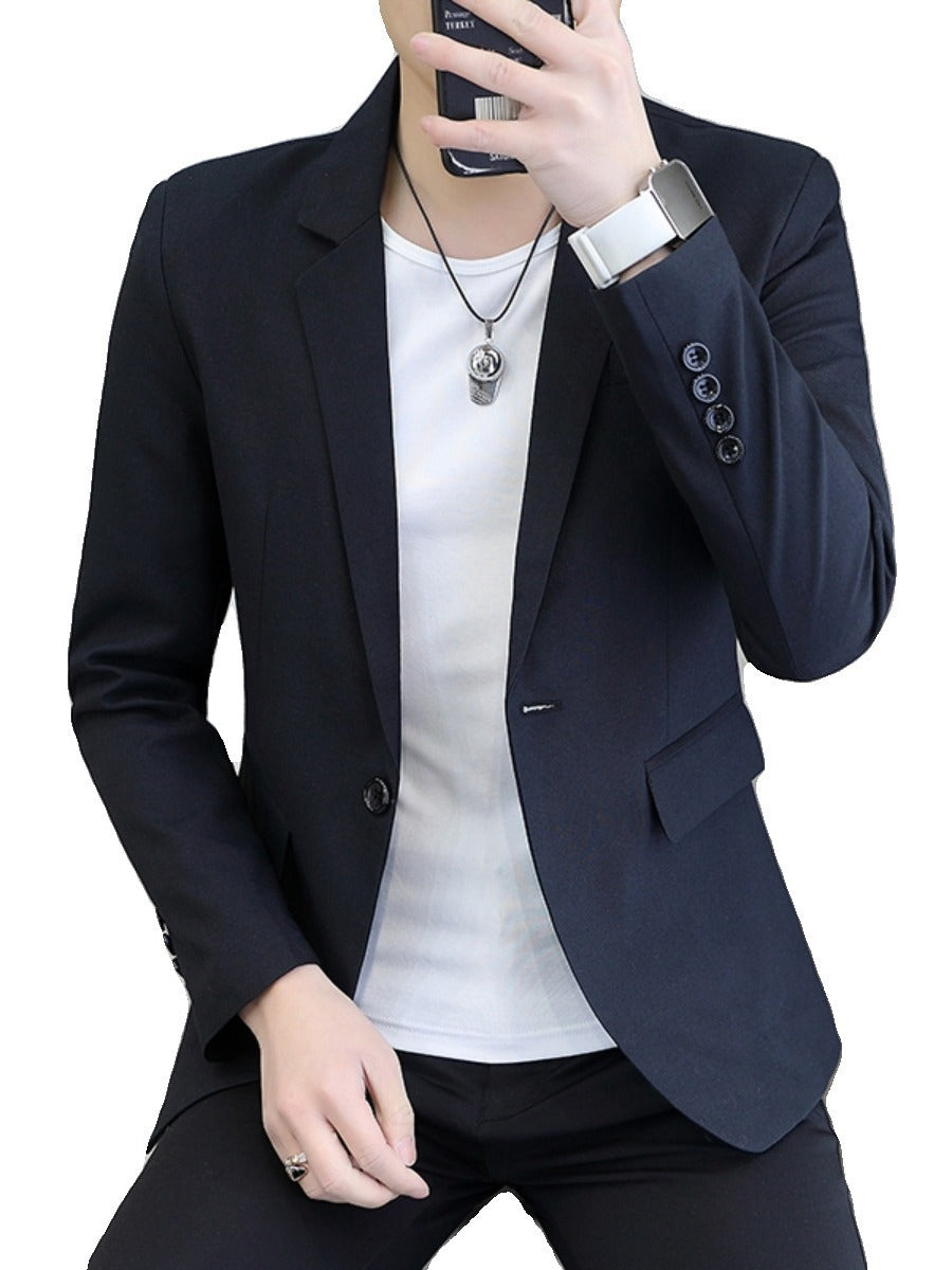 Herren modischer Blazer mit schmalem Schnitt und feinem Material Echoarchiv