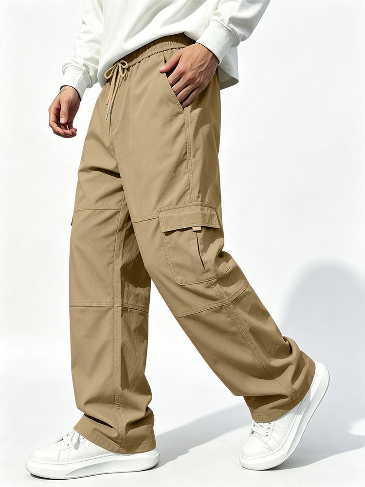 Herren Cargohose mit weitem Schnitt und elastischem Bund Echoarchiv