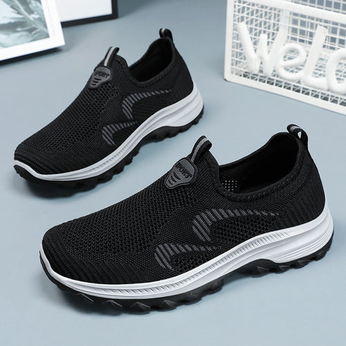 Herren nan elastischer Strick-Slip-On Trekking-Sneaker mit griffiger Profilsohle und ergonomischer Dämpfungssohle Echo Archiv
