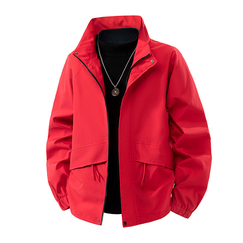 Damen Leichte Oversize‑Übergangsjacke ohne Kapuze mit Kordelzug, Pattentaschen & elastischen Bündchen Echoarchiv
