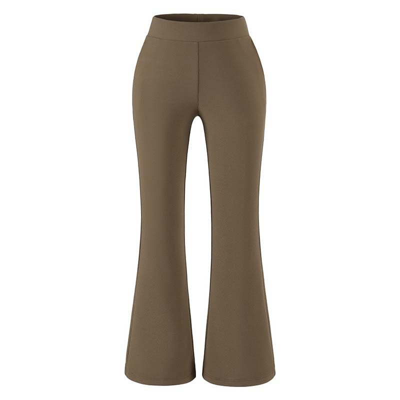 Damen Hochtaillierte Stretch-Schlaghose mit weitem ausgestelltem Saum Echoarchiv