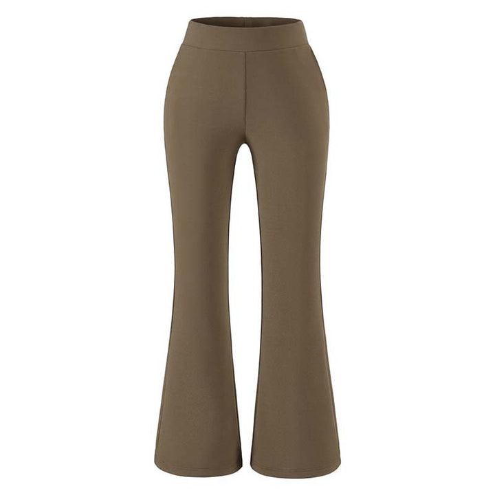 Damen Hochtaillierte Stretch-Schlaghose mit weitem ausgestelltem Saum Echoarchiv