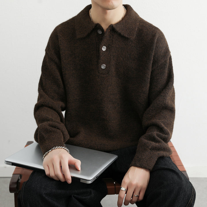 Herren Pullover mit modernem Kragen Echoarchiv