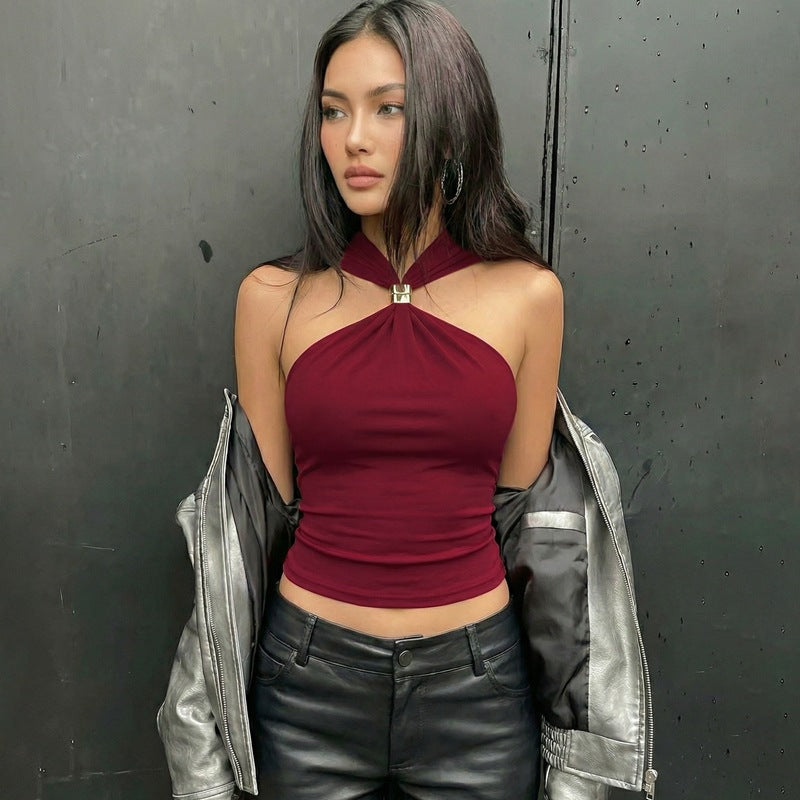 Damen Elegantes Crop-Top mit innovativem Halterdesign Echo Archiv