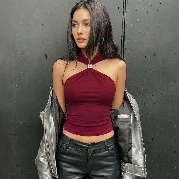 Damen Elegantes Crop-Top mit innovativem Halterdesign Echo Archiv