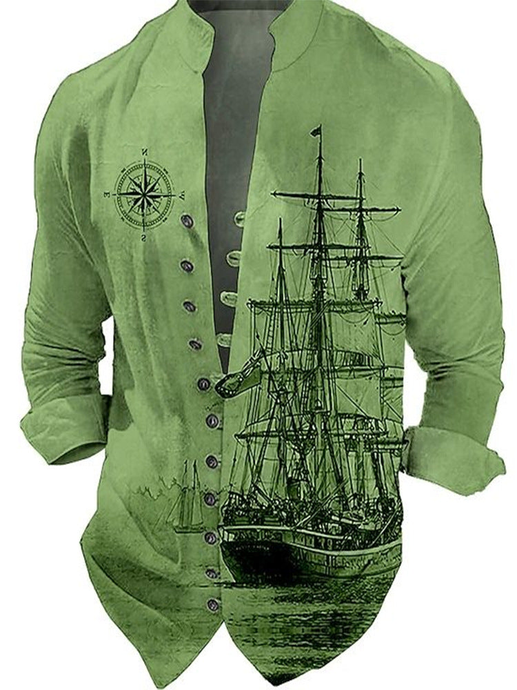 Herren Weste mit nostalgischem maritimem Schiffsdesign Echoarchiv