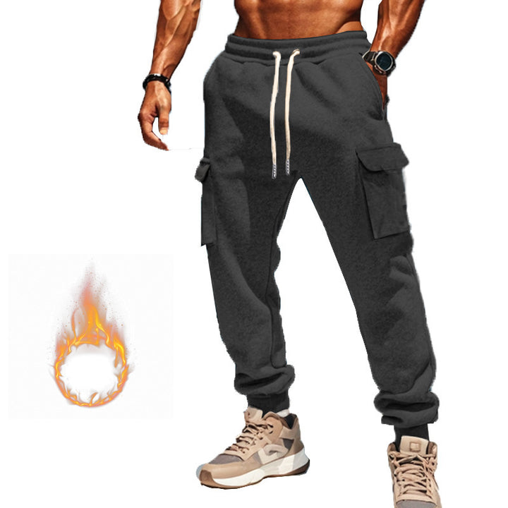 Herren Thermo-Cargo-Jogger mit Fleecefutter, tapered Schnitt & Mehrfachtaschen – Bravaro