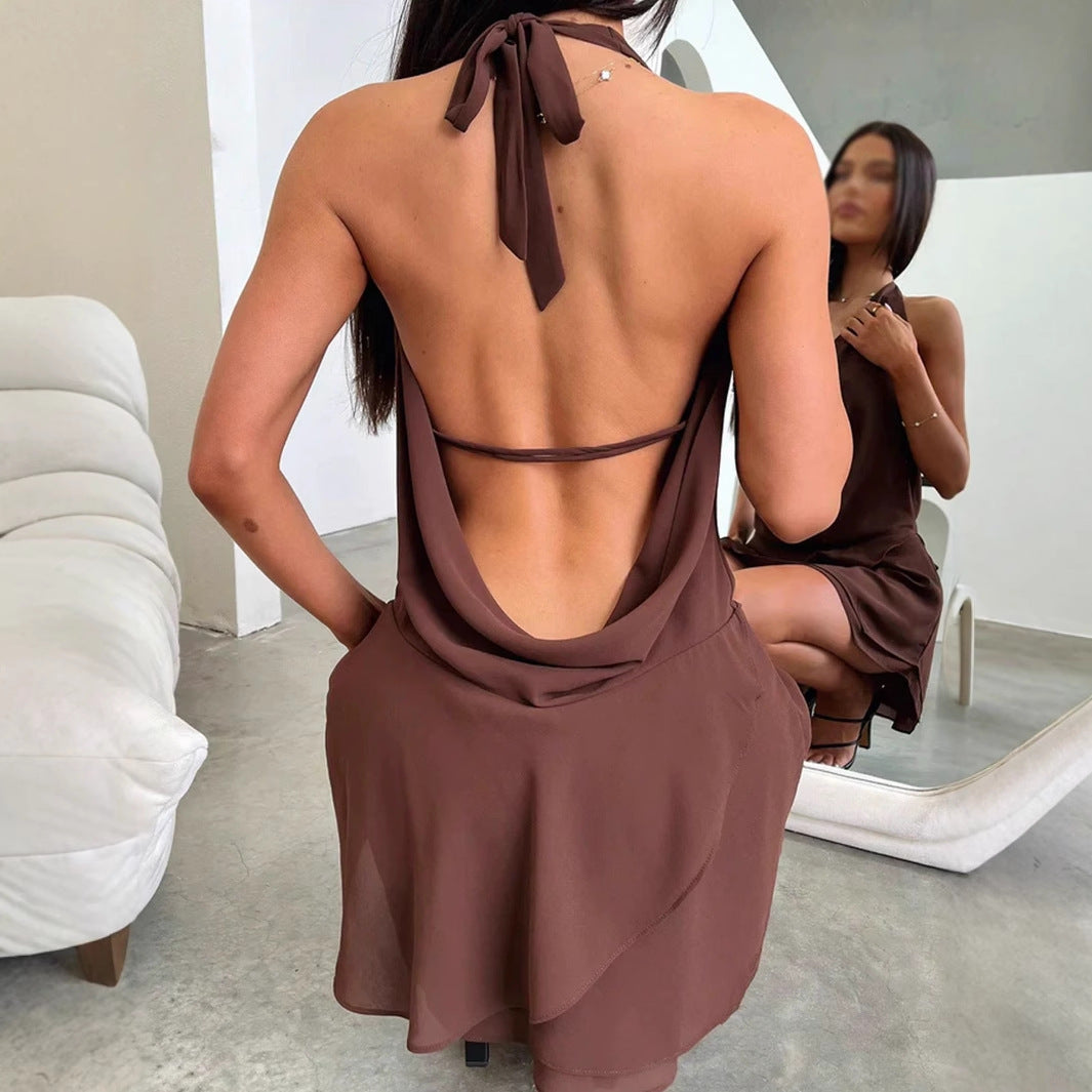Damen Minikleid mit raffiniertem Wickelausschnitt und elegantem Drapierungsdesign Echo Archiv