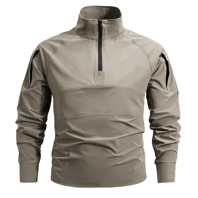 Herren nan taktischer Halfzip-Softshellpullover mit Ärmeltaschen und hohem Kragen Echo Archiv