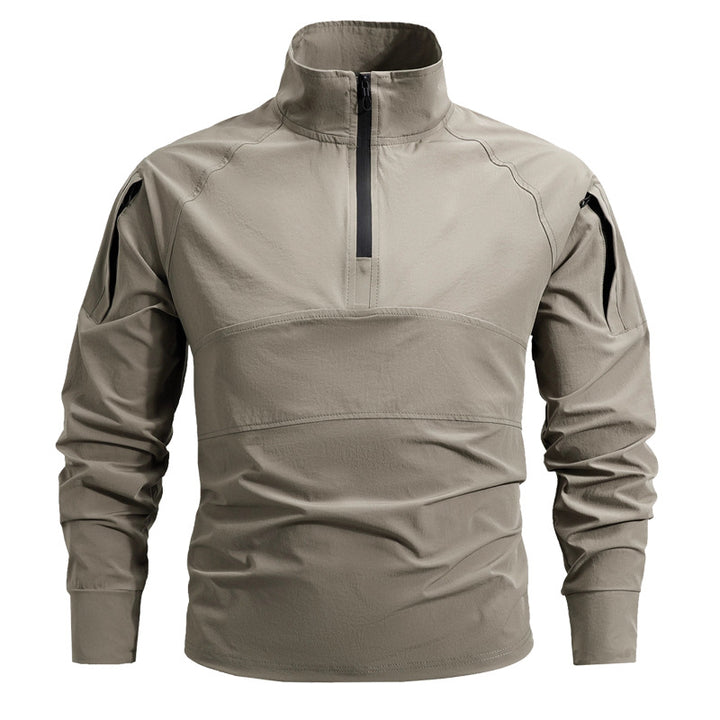 Herren nan taktischer Halfzip-Softshellpullover mit Ärmeltaschen und hohem Kragen Echo Archiv