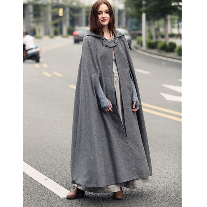 Damen elegante Kapuzenumhang mit verstellbarem Verschluss – Montévia
