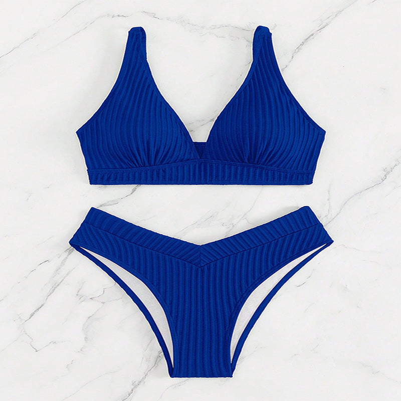 Damen Bikiniset mit hohem Bund und raffiniertem Rippdesign Echo Archiv