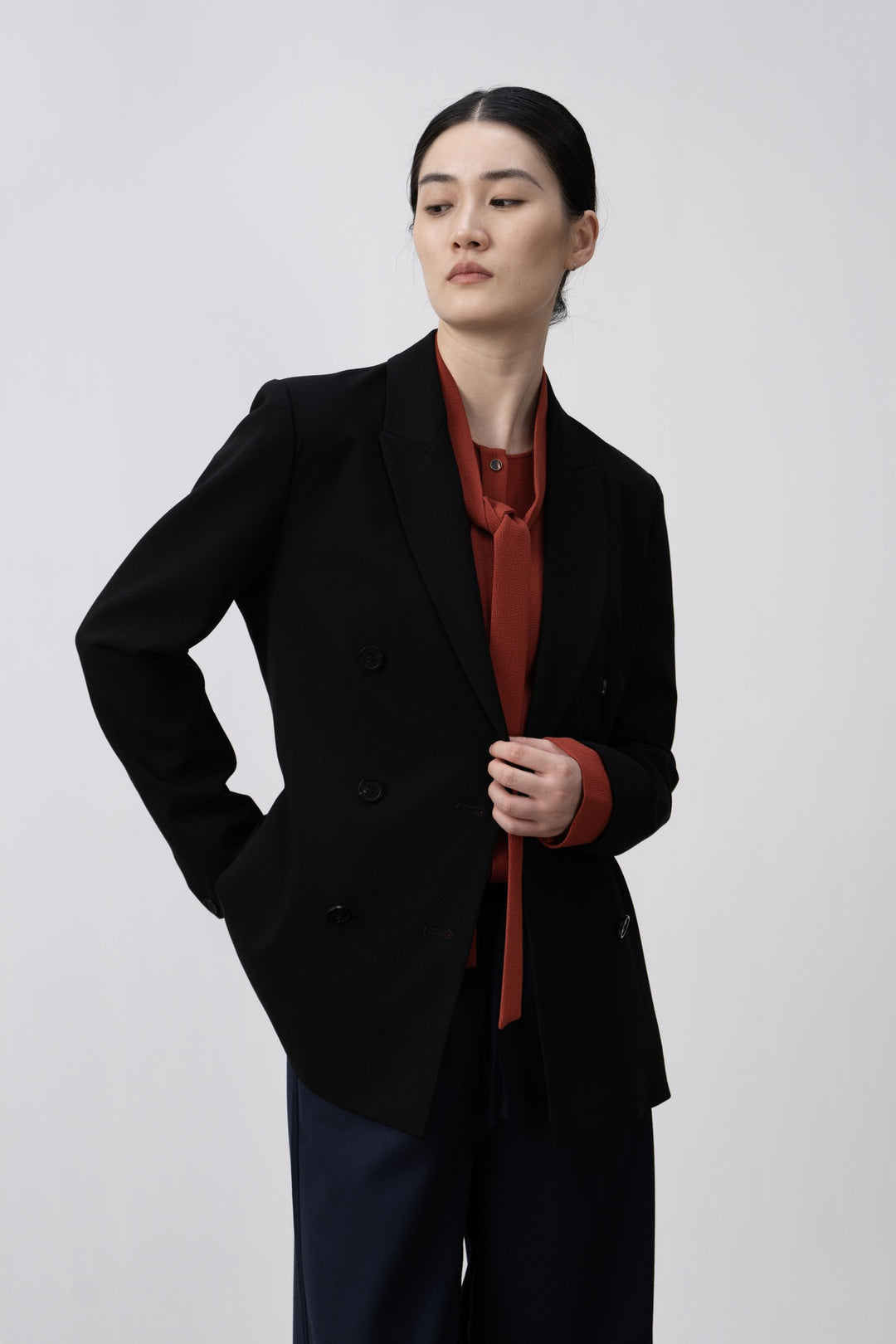 Damen Taillierte Doppelreihige Blazer Echoarchiv 1787623052