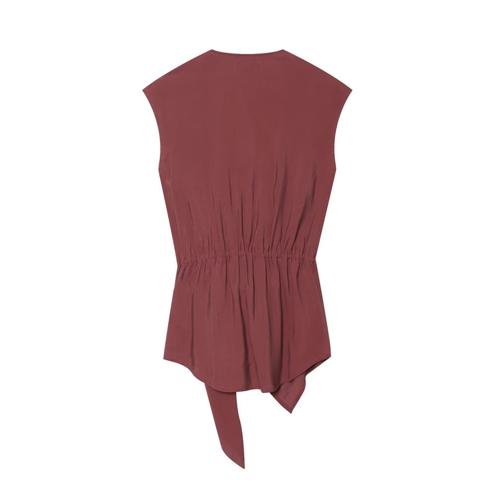 Damen Weite Leinenmisch-Hose mit hohem Elastikbund und Seitentaschen Echo Archiv