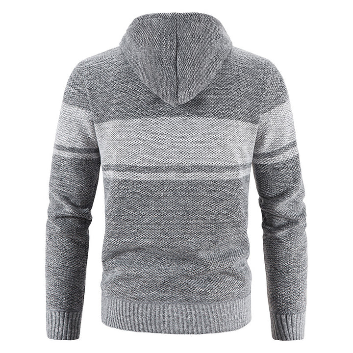 Herren Strickjacke mit Kapuze und warmem Fleece-Innenfutter Echoarchiv