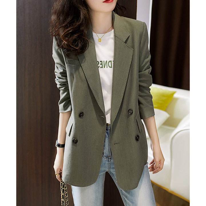 Damen Lässiger zweireihiger Blazer Echoarchiv