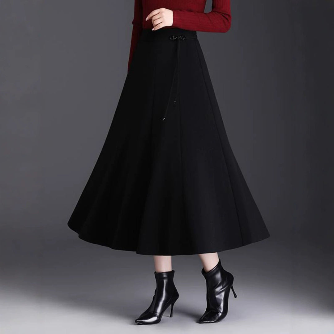 Damen Eleganter Maxirock mit hochfließendem Schnitt Echo Archiv