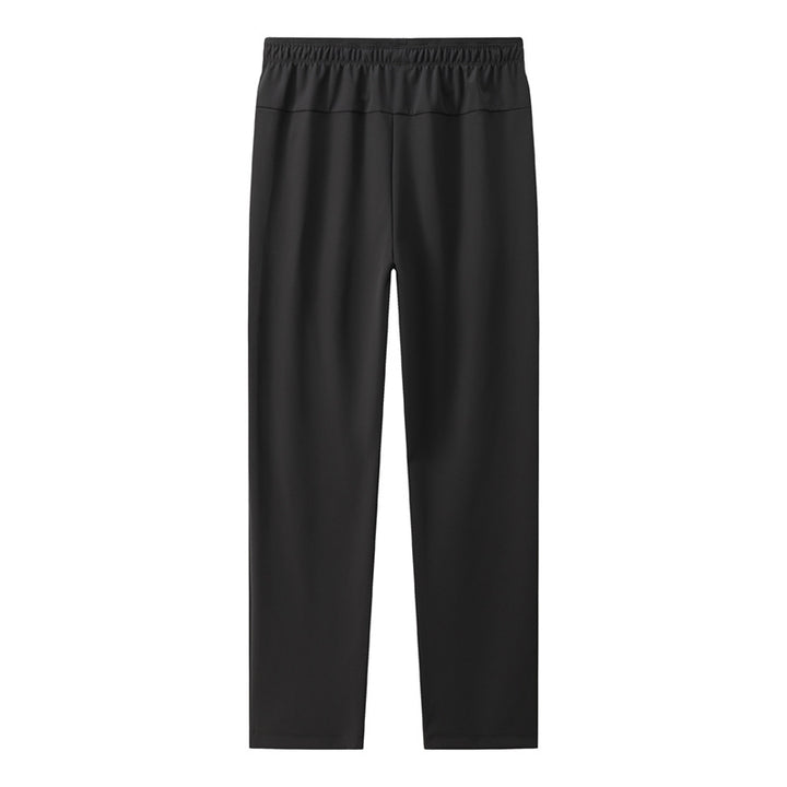 Herren Konische Travel-Jogginghose aus Funktionsjersey mit Elastbund, Kordelzug & verdeckten Reißverschlusstaschen Echoarchiv