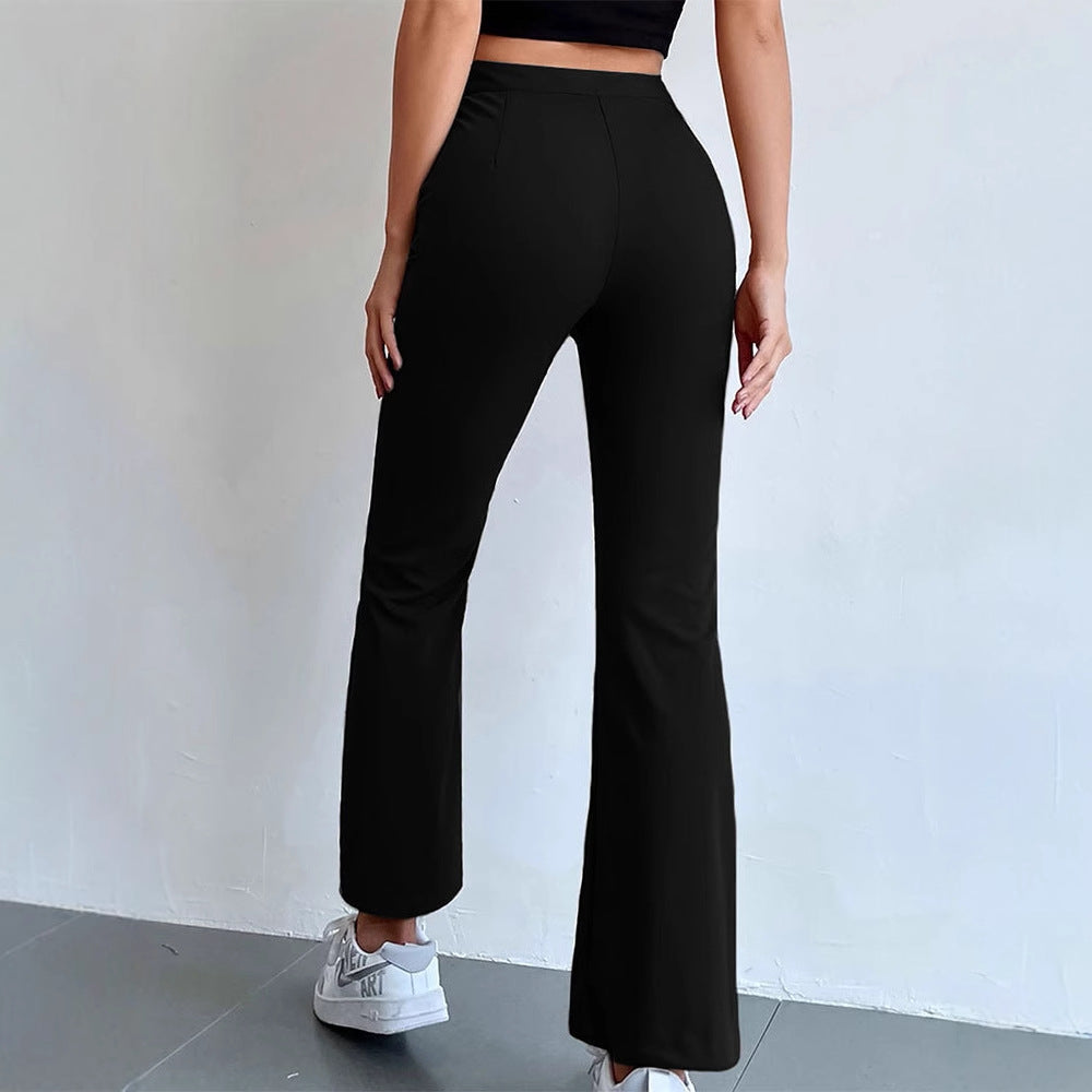 Damen elegante Business-Hose mit seitlichen Eingrifftaschen und schmalem Schnitt Echo Archiv