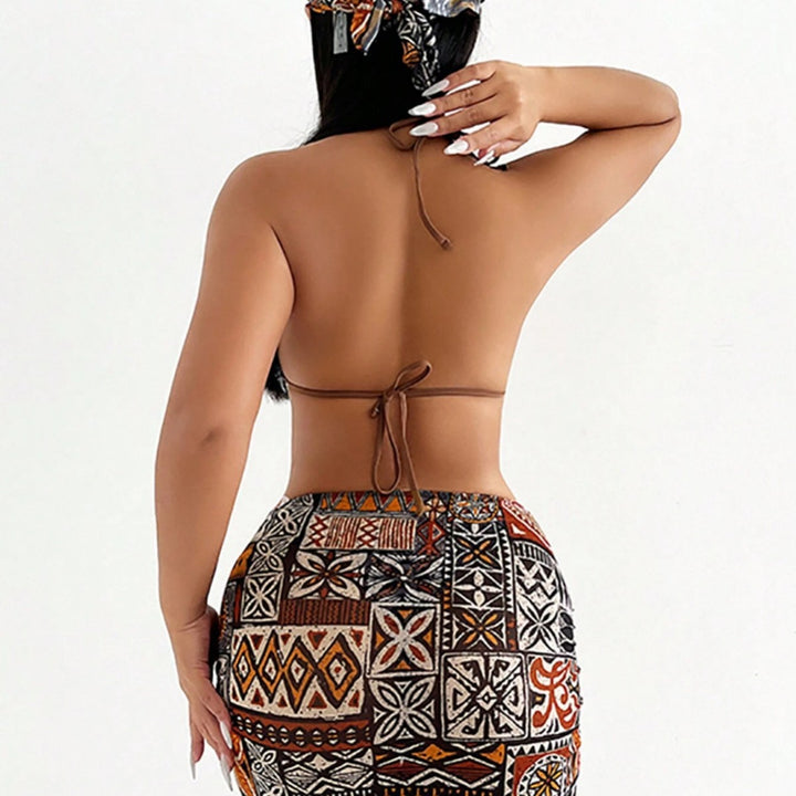 Damen Bikini-Set mit verstellbarem Oberteil und hoch taillierter Short Echo Archiv