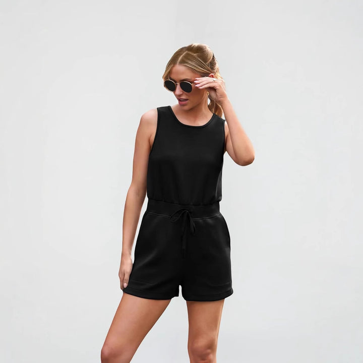 Damen lässiger Jumpsuit mit bequemem Taillengürtel und praktischen Taschen Echo Archiv