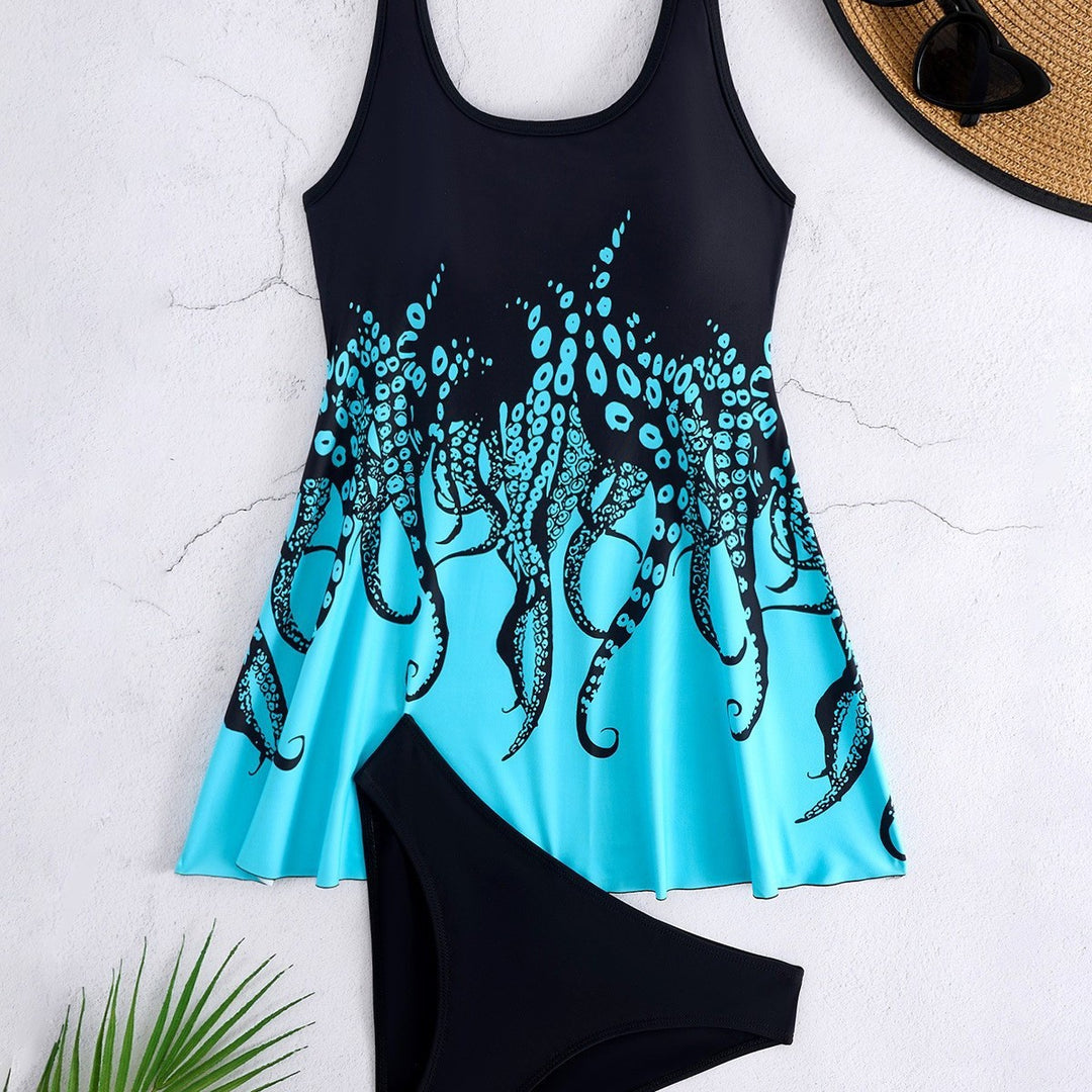 Damen Tankini-Set mit eleganter Flatteroptik und modernem Tiermotiv Echo Archiv