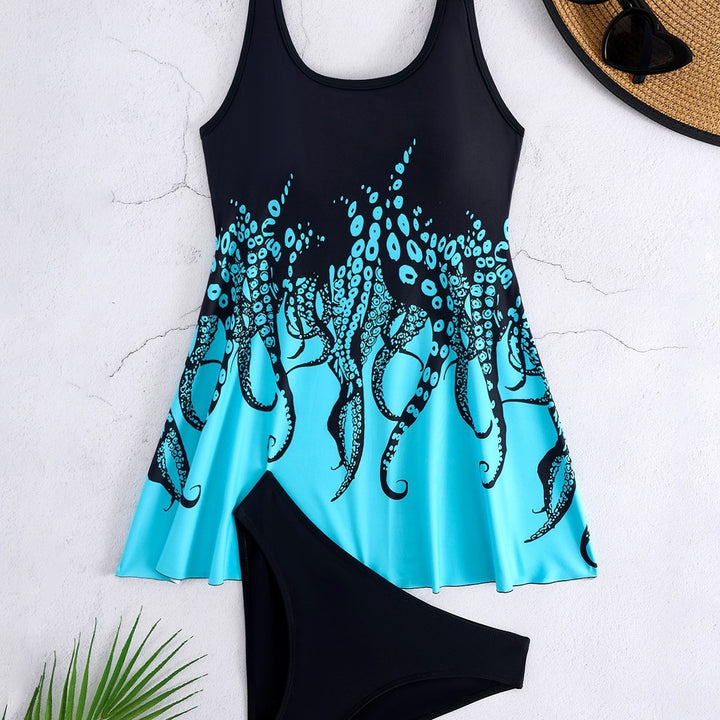 Damen Tankini-Set mit eleganter Flatteroptik und modernem Tiermotiv Echo Archiv