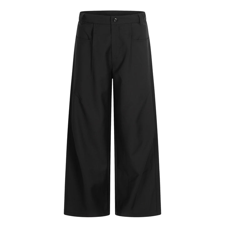 Damen Weite Culotte-Hose mit Bundfalten, hoher Taille und aufgesetzten Taschen Echoarchiv
