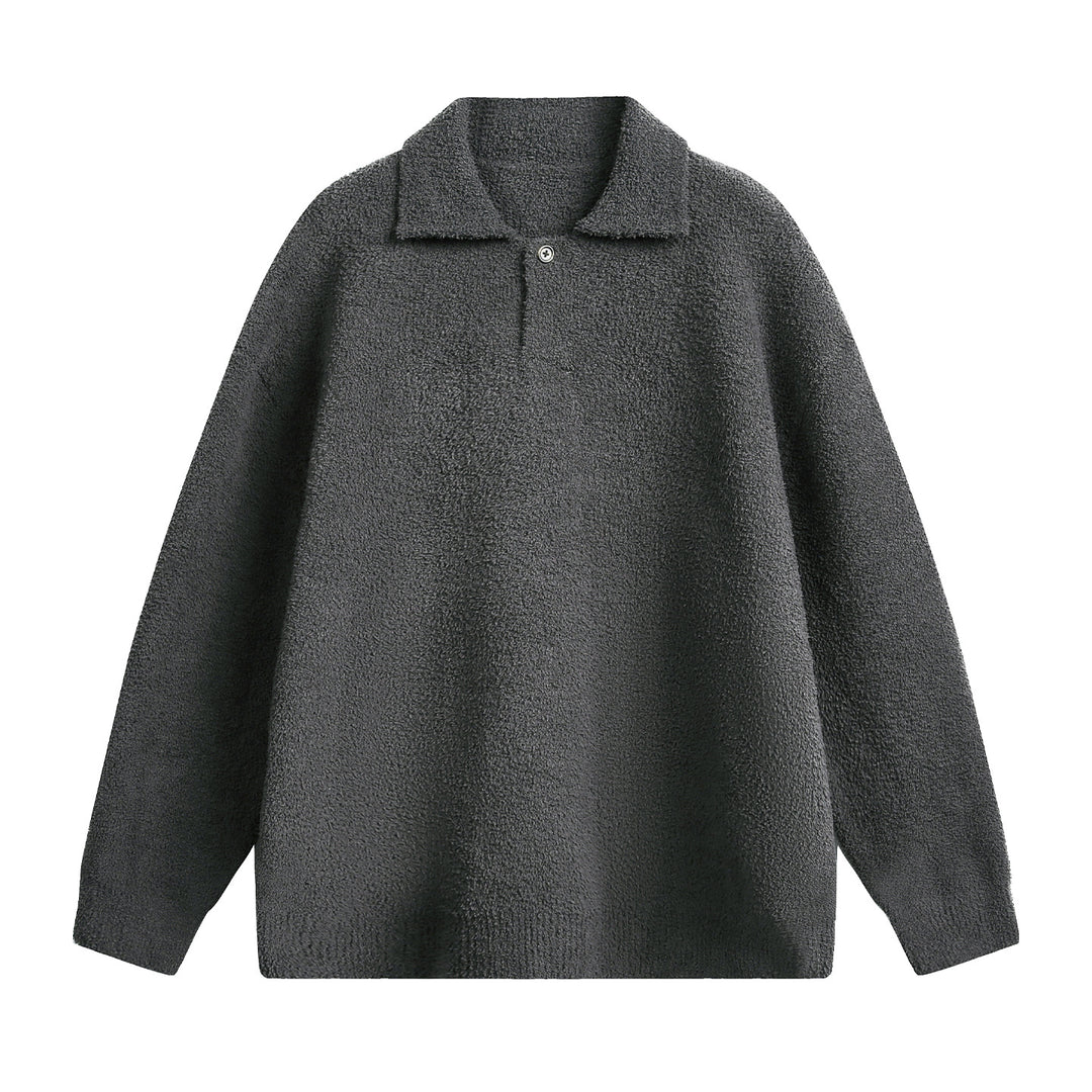 Unisex Fleece-Polo-Pullover mit Knopfkragen und Teddy-Struktur Echo Archiv